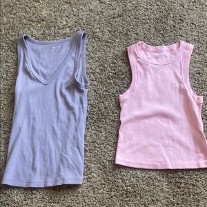 Old Navy Women’s XS Tank Tops in Lavender and Light Pink